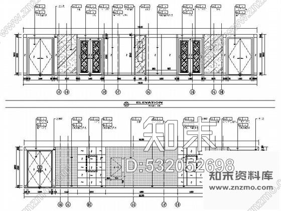 施工图扬州知名酒店T6客房装修图cad施工图下载【ID:532052698】