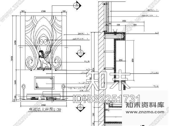 图块/节点别墅一层大厅装修详图cad施工图下载【ID:832251731】