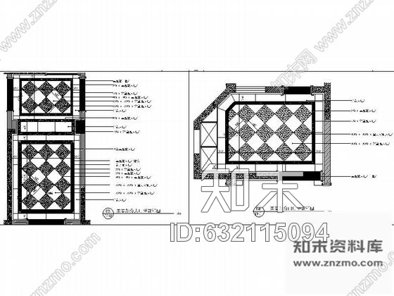 施工图浙江某精装会所室内装修CAD施工图施工图下载【ID:632115094】