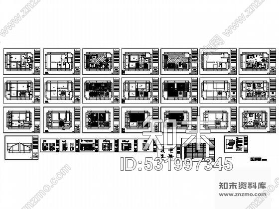 施工图上海现代别墅空间设计图cad施工图下载【ID:531997345】