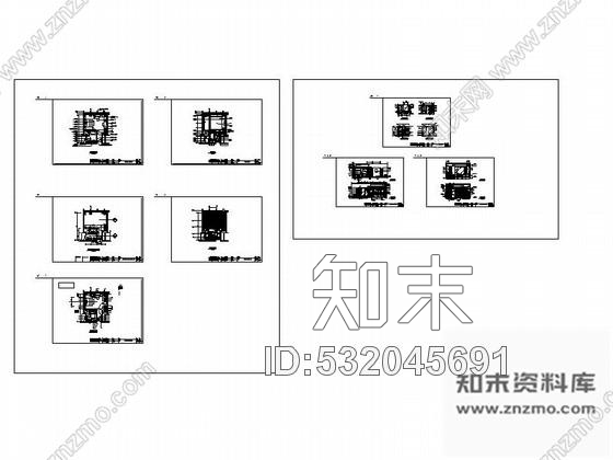 施工图品牌酒店客房室内装修设计图cad施工图下载【ID:532045691】