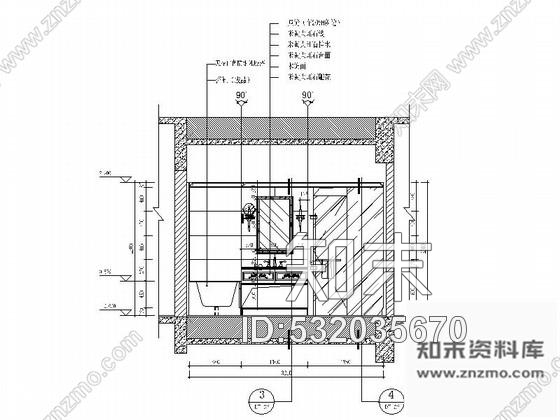 施工图广东高档酒店美式风格客房单人间样板房CAD施工图cad施工图下载【ID:532035670】