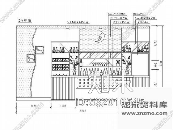 施工图主题酒吧室内装修图cad施工图下载【ID:532016545】