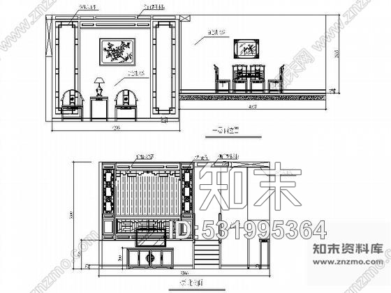 施工图中式风格三层别墅方案图cad施工图下载【ID:531995364】