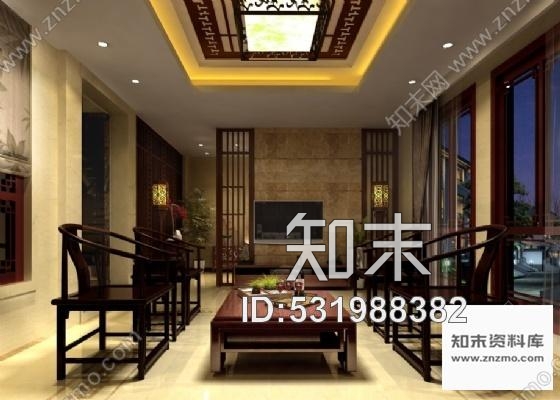 施工图某新中式三层别墅室内装修图含效果cad施工图下载【ID:531988382】