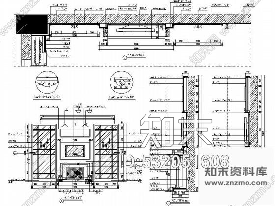 施工图西安某国际酒店豪华套房室内装修图cad施工图下载【ID:532051608】