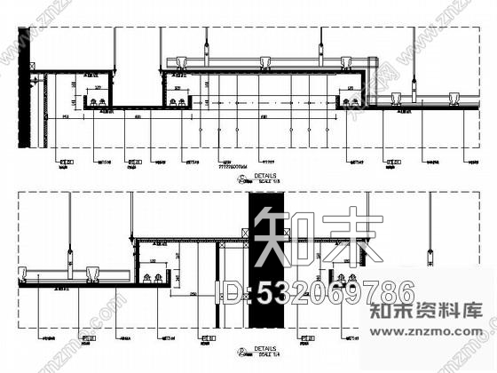 施工图惠州中式风格花园小区售楼处室内装修图含效果cad施工图下载【ID:532069786】