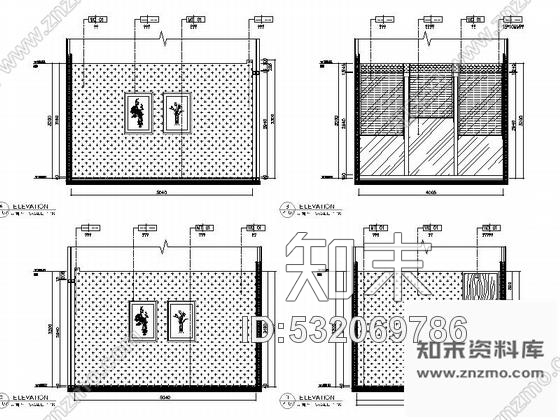 施工图惠州中式风格花园小区售楼处室内装修图含效果cad施工图下载【ID:532069786】