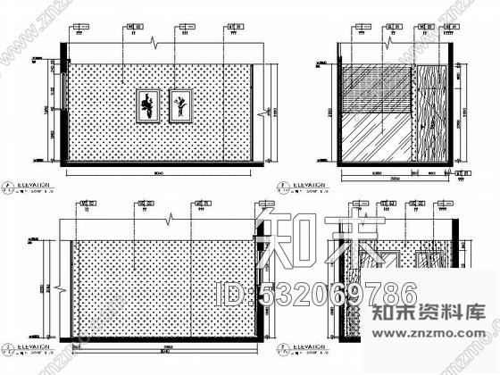 施工图惠州中式风格花园小区售楼处室内装修图含效果cad施工图下载【ID:532069786】