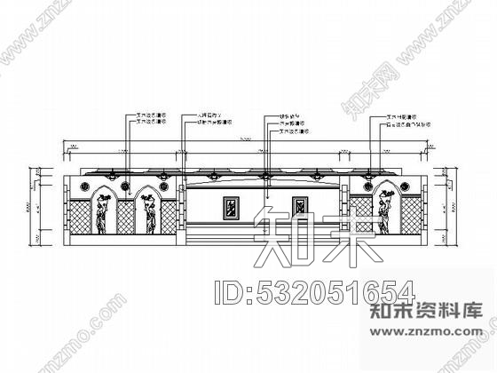 施工图某国际大酒店大堂局部装修图cad施工图下载【ID:532051654】