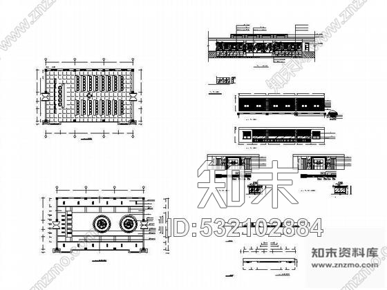 施工图办公楼多功能厅装修图cad施工图下载【ID:532102884】