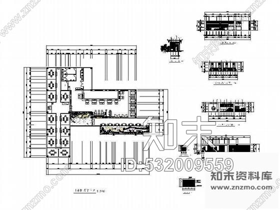 施工图日式料理店室内装饰图施工图下载【ID:532009559】