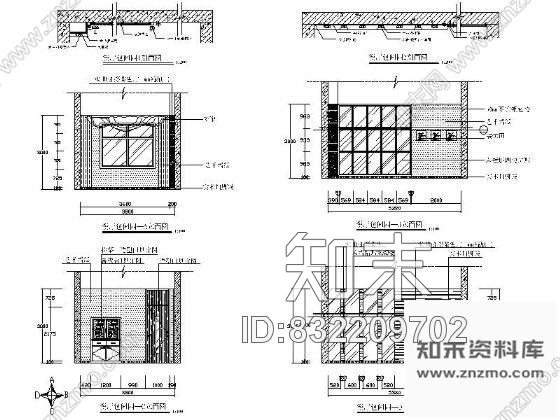 图块/节点20平方餐厅包间立面图cad施工图下载【ID:832209702】