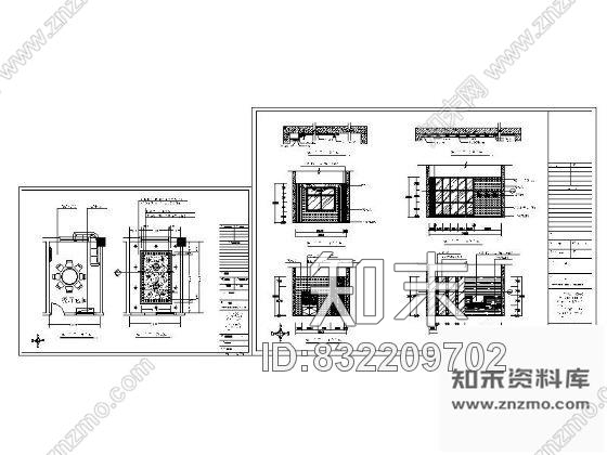 图块/节点20平方餐厅包间立面图cad施工图下载【ID:832209702】