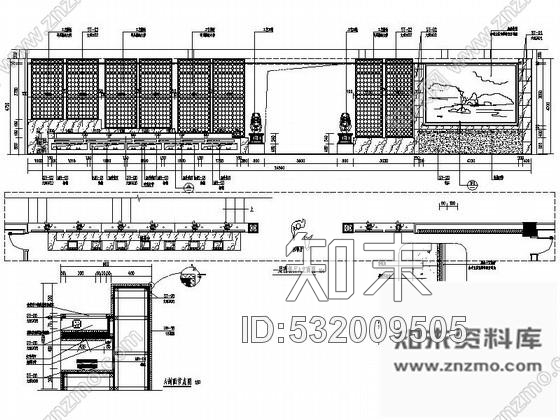 施工图新中式西餐厅室内装修图cad施工图下载【ID:532009505】