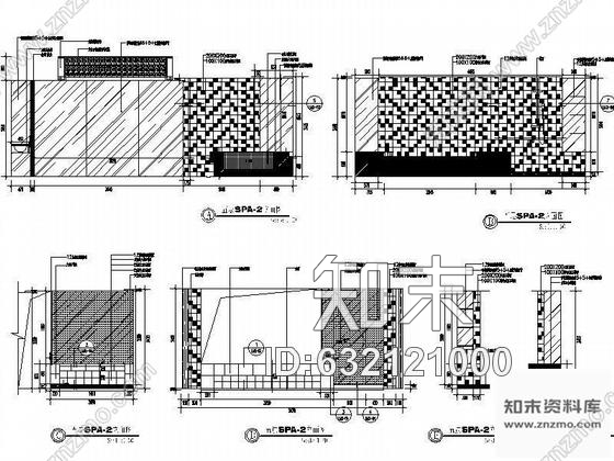 施工图豪华酒店两套SPA房装修图cad施工图下载【ID:632121000】