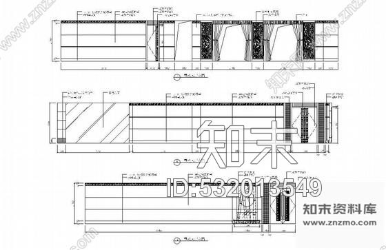 江苏某现代豪华餐厅装修图cad施工图下载【ID:532013549】