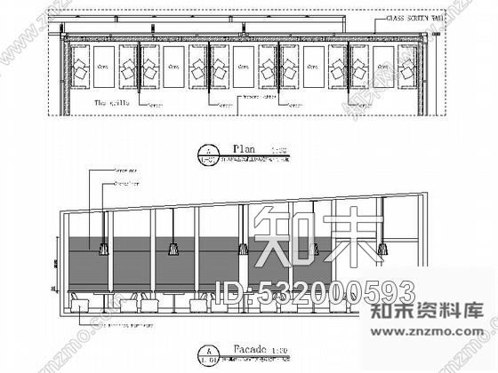 施工图北京沉稳现代中式风格餐厅室内装修施工图含效果cad施工图下载【ID:532000593】