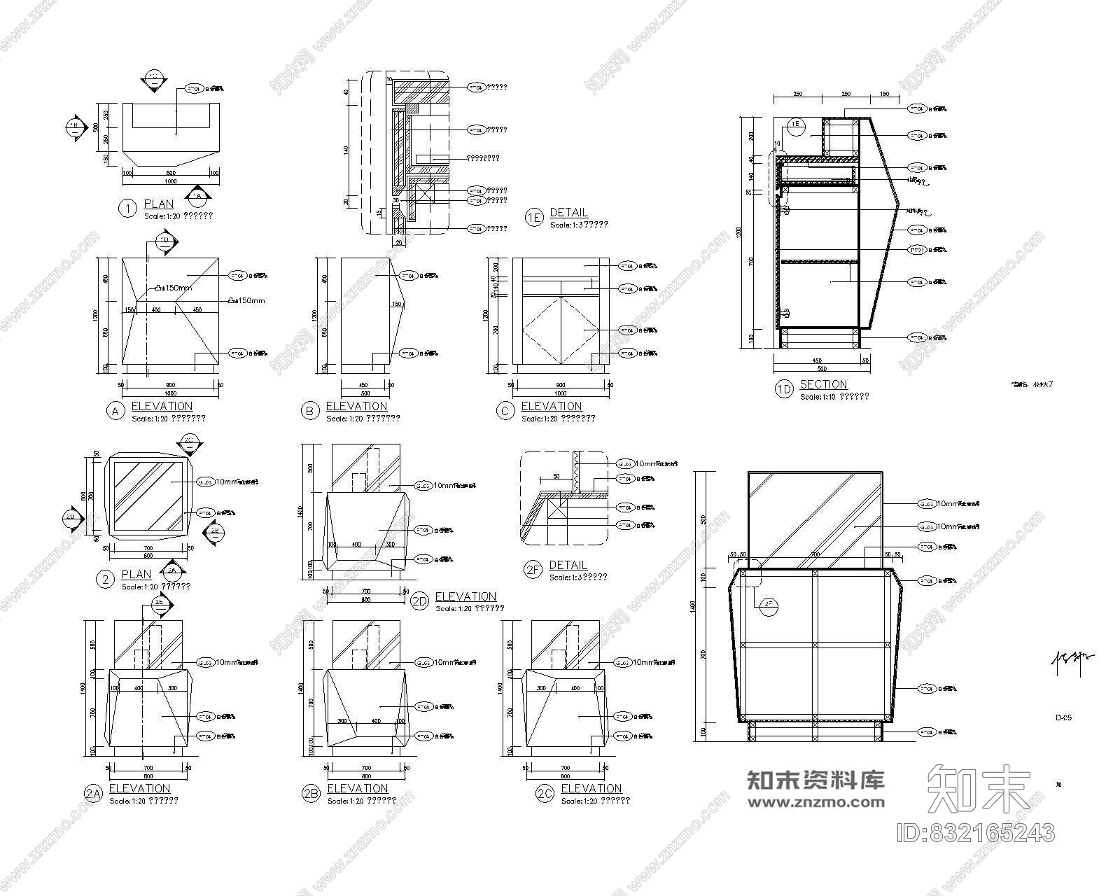 惠州某售楼处施工图附效果图cad施工图下载【ID:832165243】