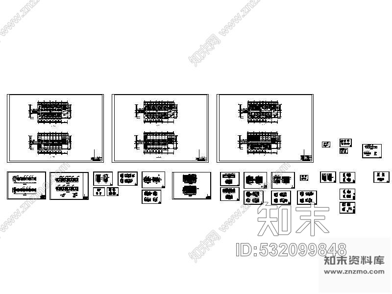 施工图某街道社区服务中心办公空间装修图(含效果)施工图下载【ID:532099848】