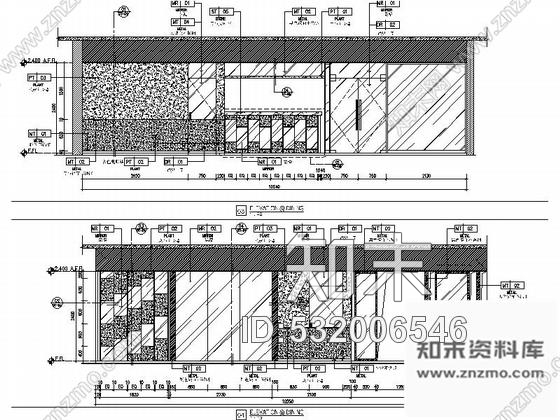 施工图现代时尚餐厅设计装修施工图含效果cad施工图下载【ID:532006546】