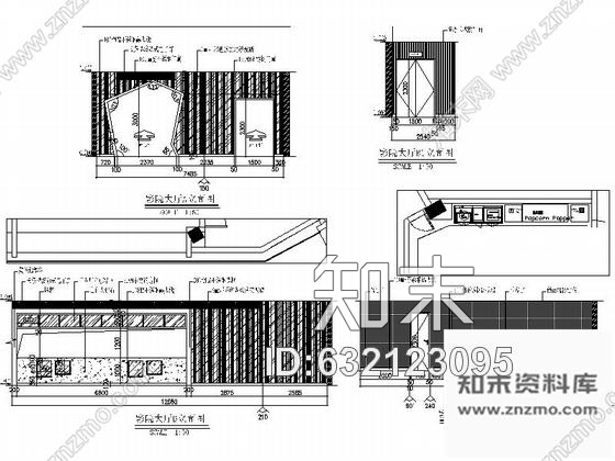施工图某电影院公共区域及卫生间室内装修施工图含效果cad施工图下载【ID:632123095】