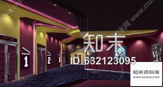 施工图某电影院公共区域及卫生间室内装修施工图含效果cad施工图下载【ID:632123095】