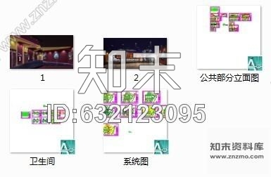 施工图某电影院公共区域及卫生间室内装修施工图含效果cad施工图下载【ID:632123095】