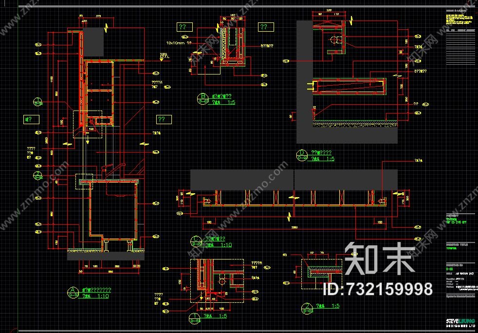 梁志天—深圳翠堤湾四房两厅样板房cad施工图施工图下载【ID:732159998】