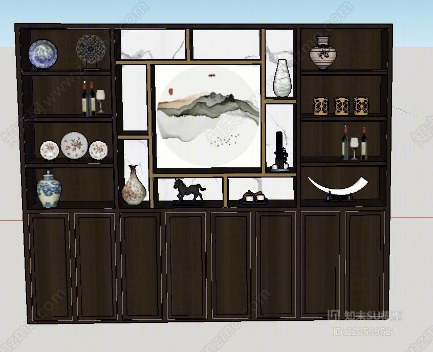 新中式餐厅柜子客厅柜子酒柜展示柜柜子指示牌室外柜