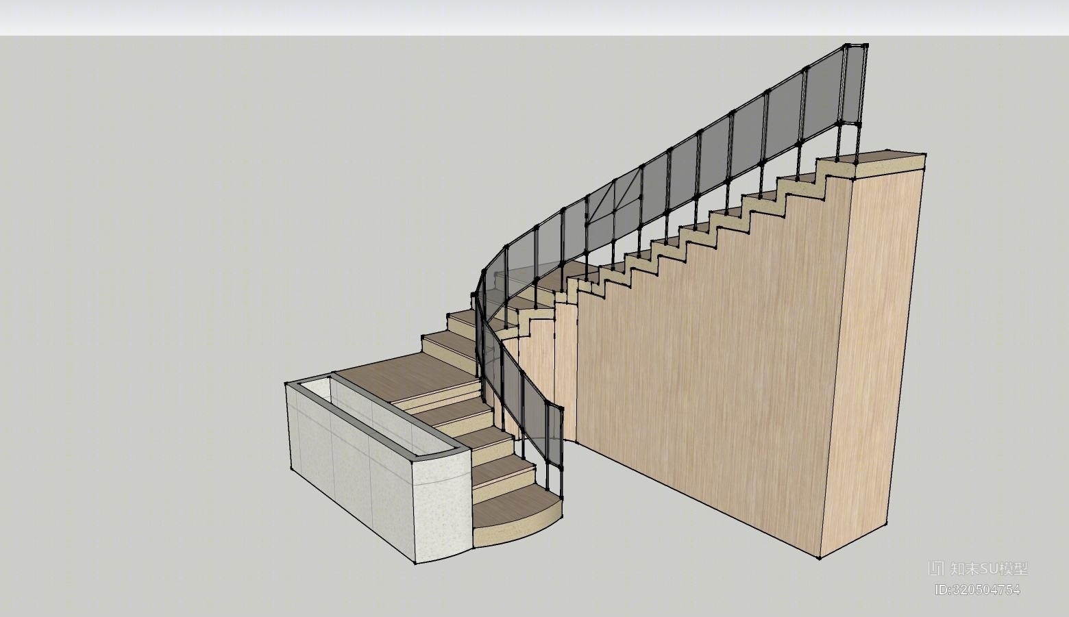su的楼梯模型su模型下载【id:320504754】