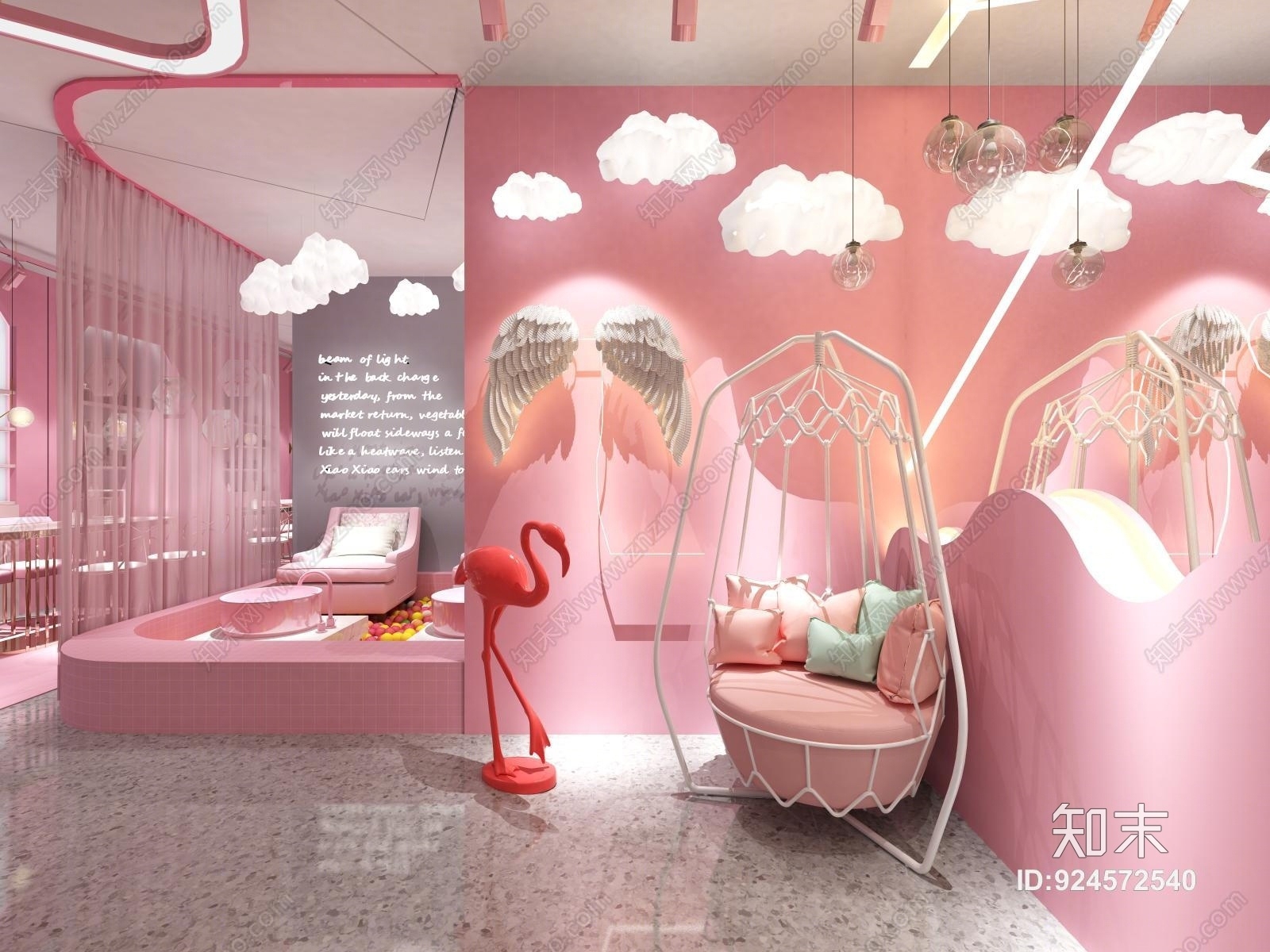 网红玻纤心美甲店3d模型下载【id:924572540】少女料模具设计图片