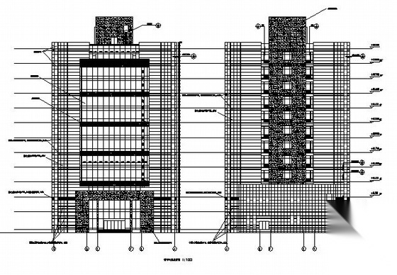 某十二层办公楼建筑施工图cad施工图下载【ID:149940121】