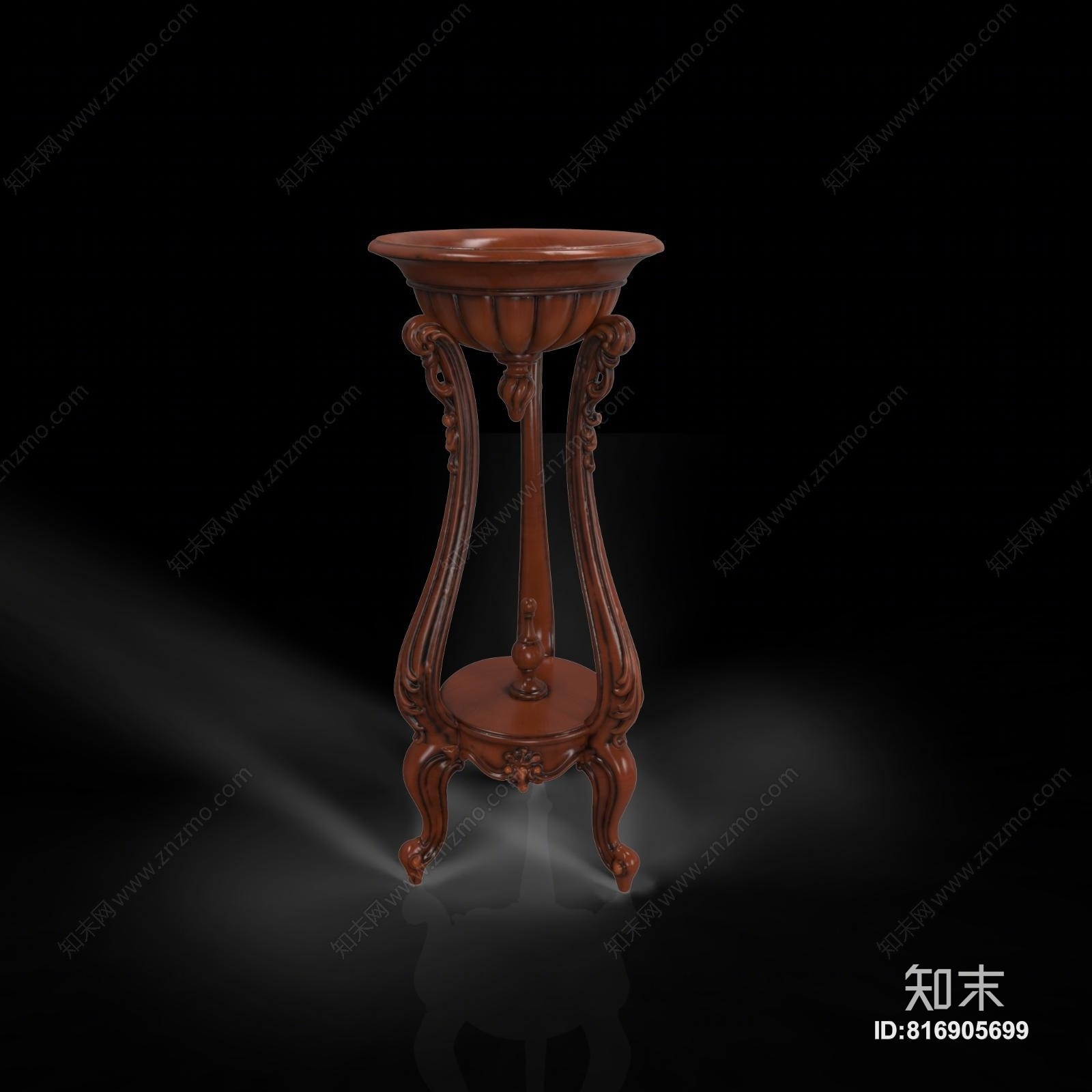 欧式古典美式花架3D模型下载【ID:816905699】
