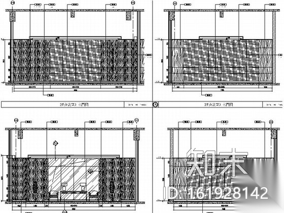 [上海]嘉定区新中式五星级酒店会议室装修施工图（含效果...cad施工图下载【ID:161928142】