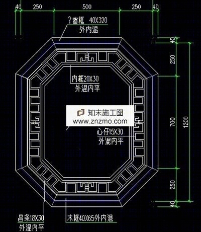 苏式漏窗图块cad施工图下载【ID:36947463】