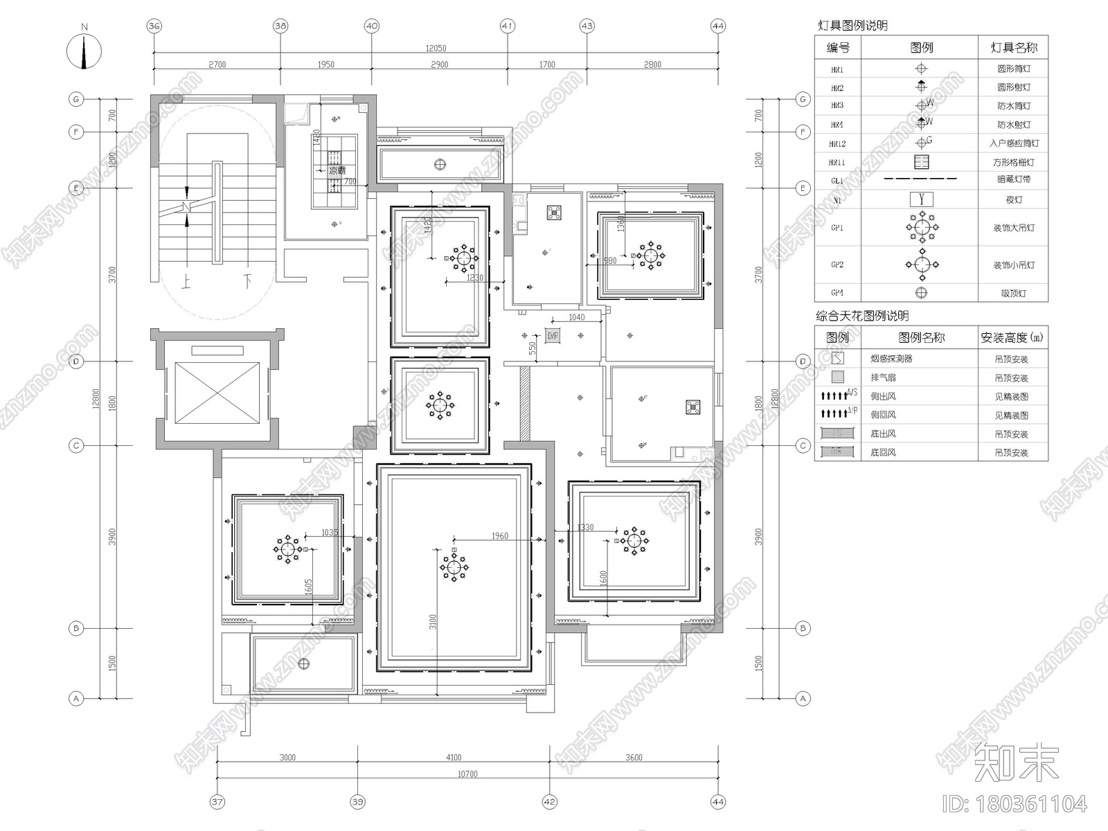 ​[济南]130㎡三居室家装样板房装修施工图施工图下载【ID:180361104】