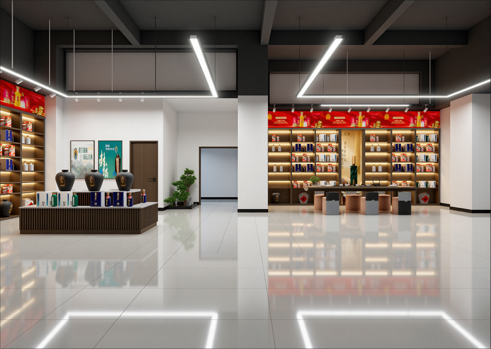 北欧酒展厅3D模型下载【ID:1215051036】