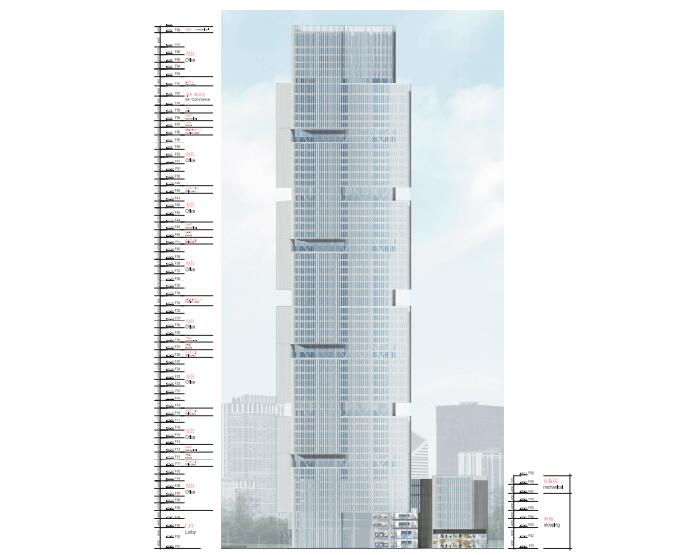 ​[河南]郑州绿地中央广场现代风高层综合体办公建筑设...cad施工图下载【ID:165423133】