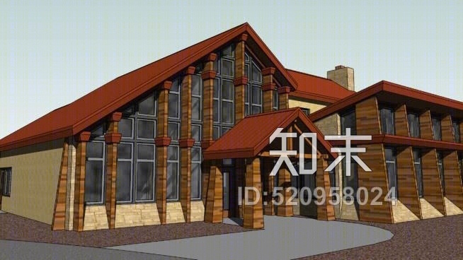 大型沙漠住宅SU模型下载【ID:520958024】
