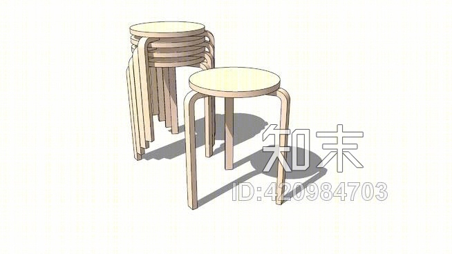 阿尔瓦·阿尔托叠加表SU模型下载【ID:420984703】