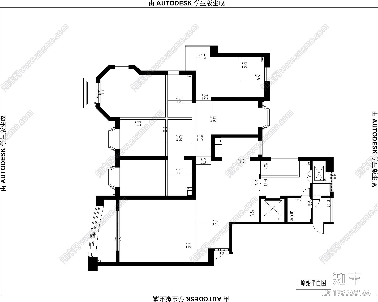 精品名城豪宅简欧风格五居室样板间CAD装修施工图（含效果）施工图下载【ID:178538184】