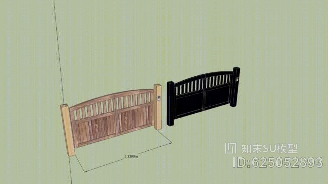 木门SU模型下载【ID:625052893】