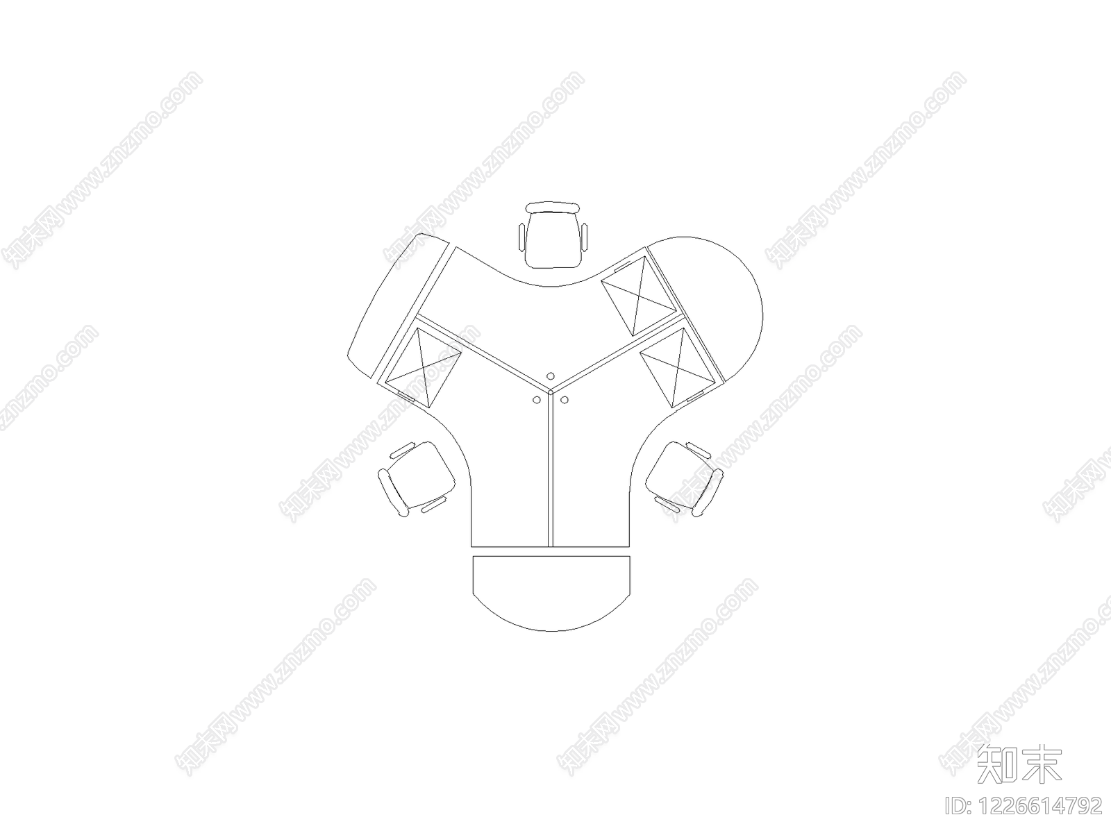 桌椅CAD图纸