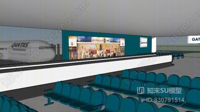 佛瑞瑟海岸机场SU模型下载【ID:830791514】