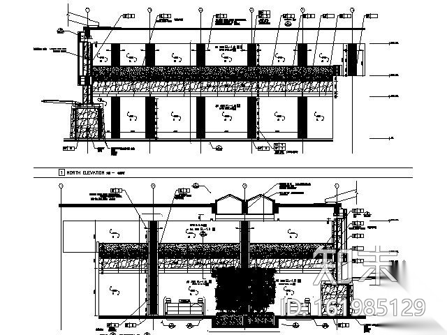 [北京]奢华五星级酒店部分施工图（含实景）cad施工图下载【ID:161985129】