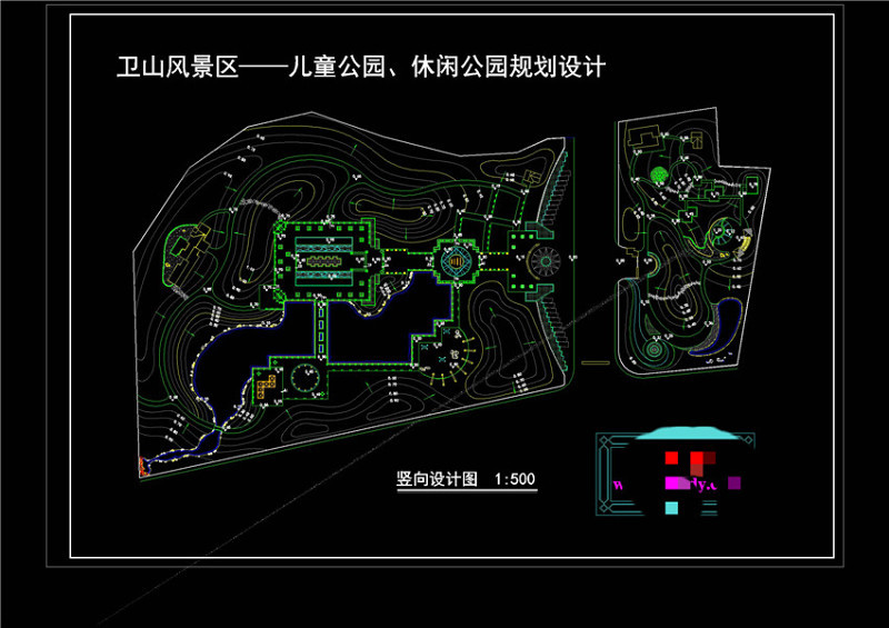 公园竖向设计CAD景观图纸cad施工图下载【ID:149586191】