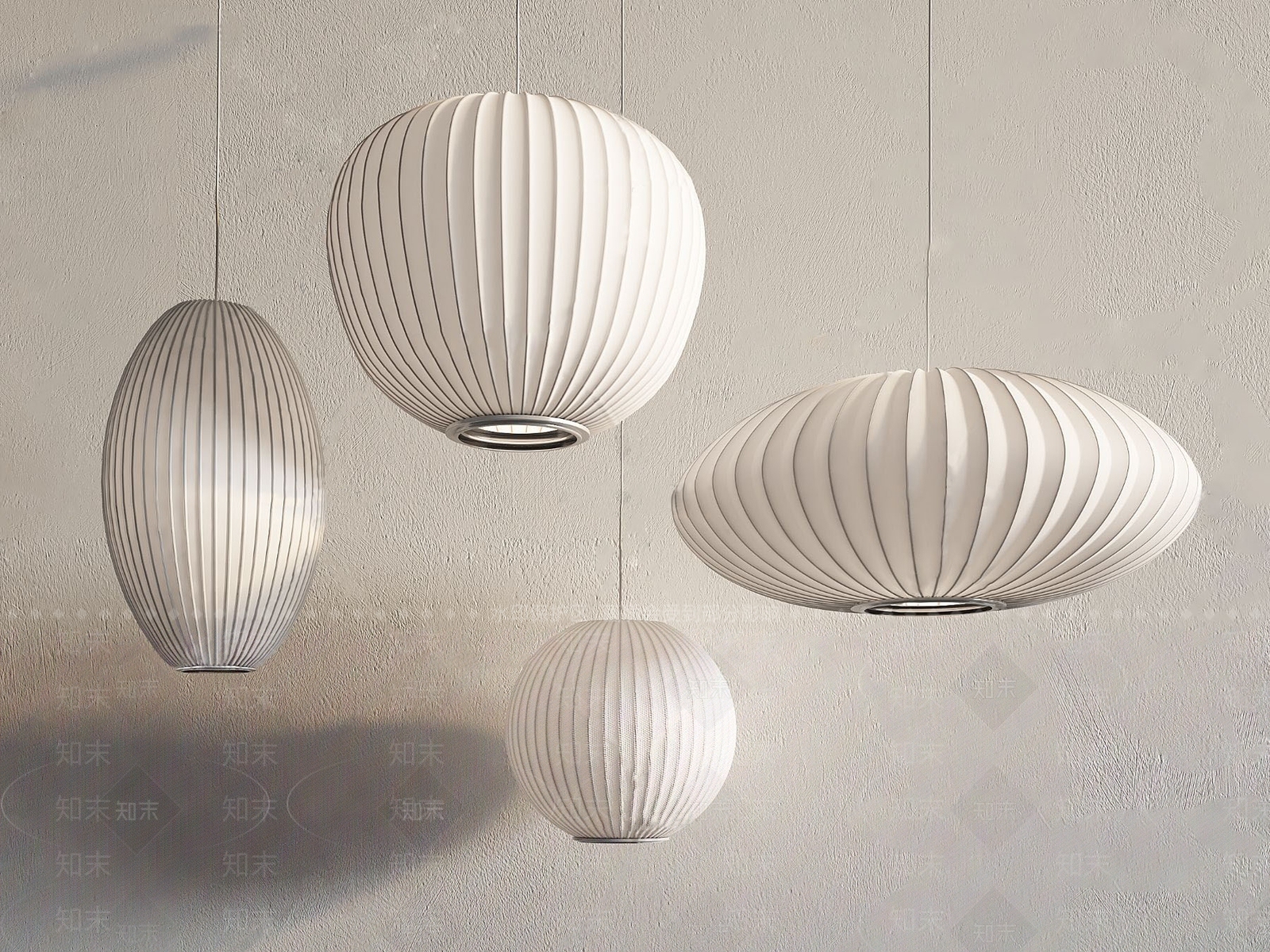 现代灯笼吊灯3D模型下载【ID:1106987985】