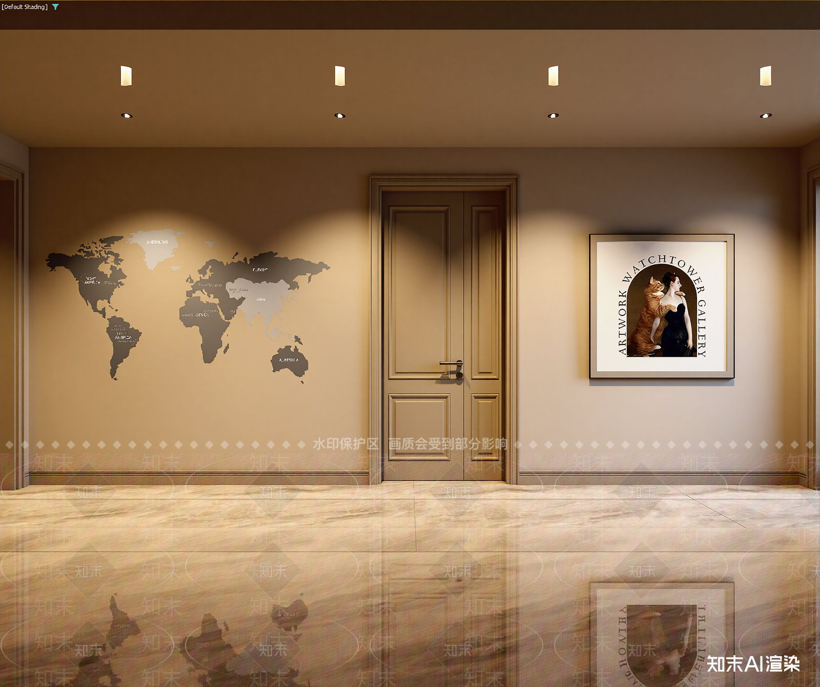 法式玄关3D模型下载【ID:1214951184】