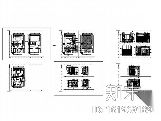 [山东]某奢华大酒店客房D施工图cad施工图下载【ID:161969189】